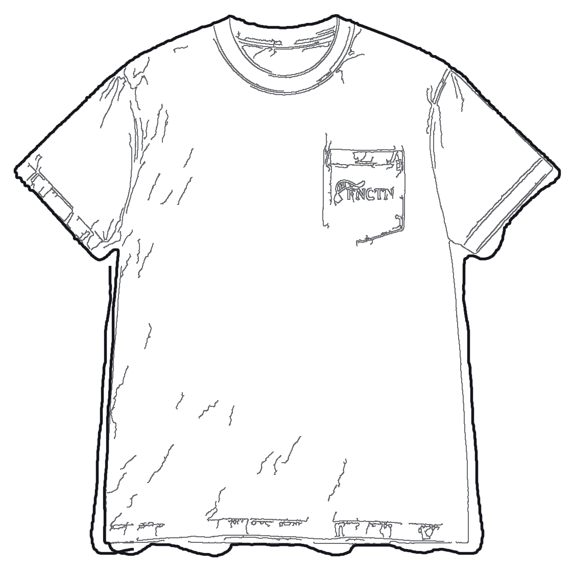 Line drawing of the Pocket Tee