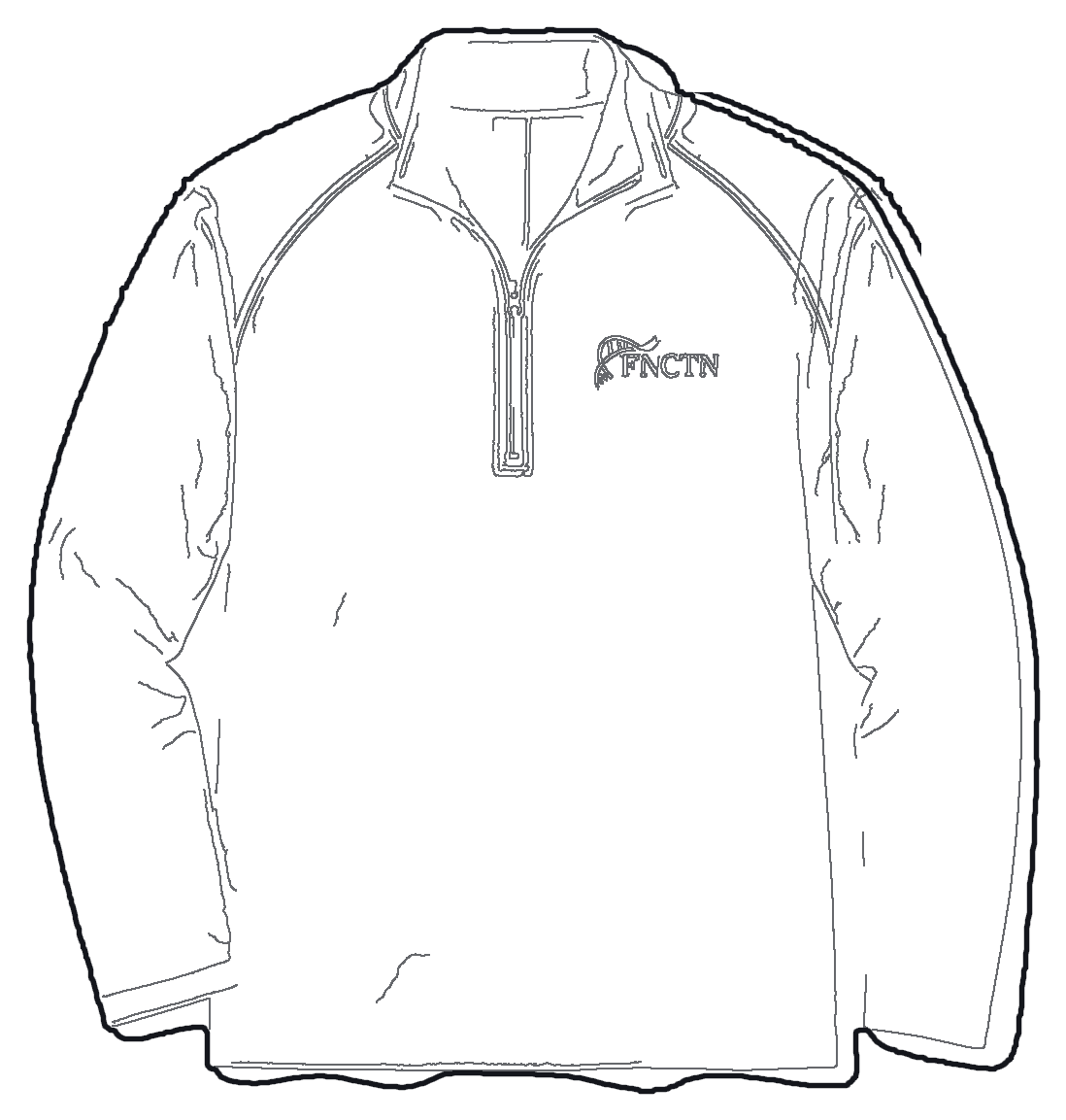 Line drawing of the Quarter Zip
