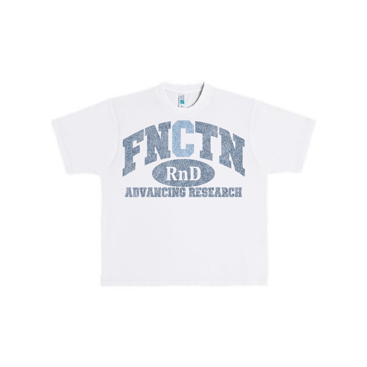FNCTN RnD Collegiate Tee, white